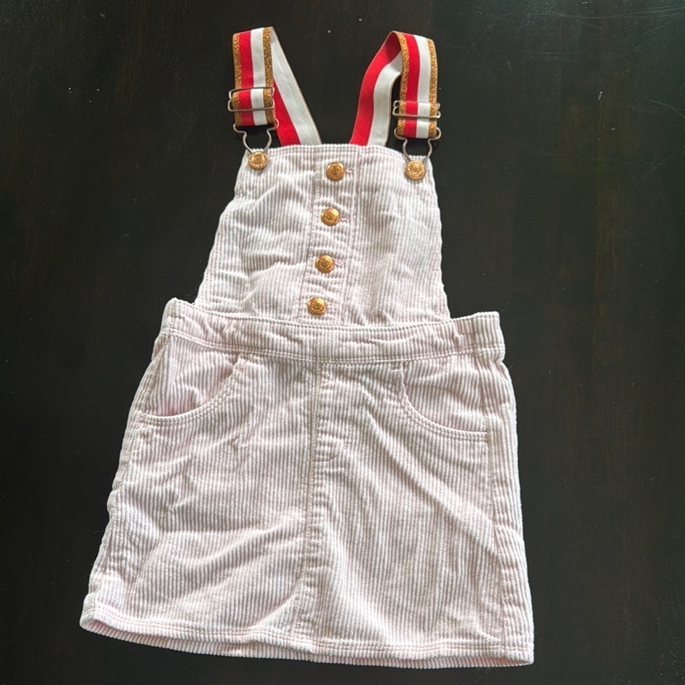 Levi's Kids pink Corduroy Overalls with Red Straps